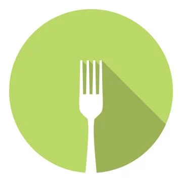 Kitchen Fork Symbol Stock Illustration