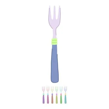 Kitchen fork vector cartoon graphic Stock Illustration