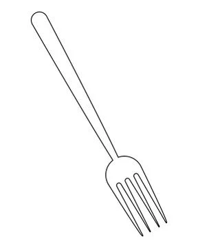 Kitchen fork vector symbol icon design. Stock Illustration