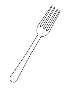Kitchen fork vector symbol icon design. Stock Illustration