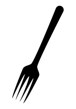 Kitchen fork vector symbol icon design. Stock Illustration