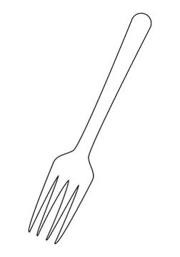 Kitchen fork vector symbol icon design. Stock Illustration