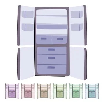 Kitchen fridge vector cartoon graphic Stock Illustration