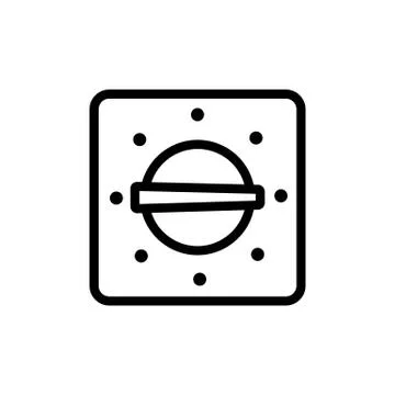 Kitchen function selector icon vector outline illustration Illustrazione stock