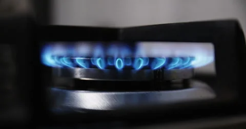 Kitchen Gas Burner Igniting Stock Footage 262005914