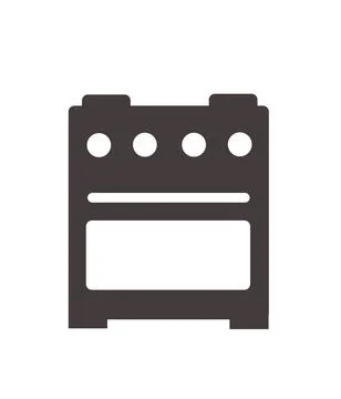 Kitchen gas stove icon vector Stock Illustration