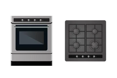 Kitchen gas stove. Stock Illustration