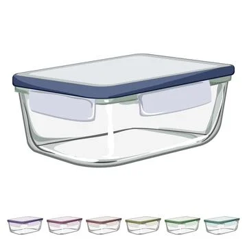 Kitchen glass container cartoon vector graphic Illustrazione stock