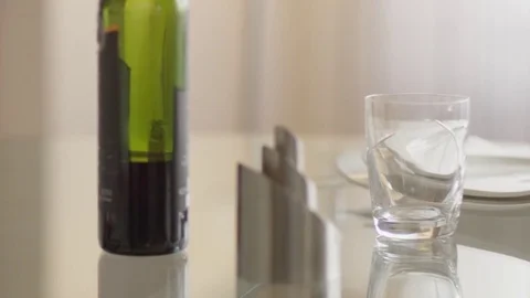 Kitchen glass table 3k 스톡 동영상 74088075