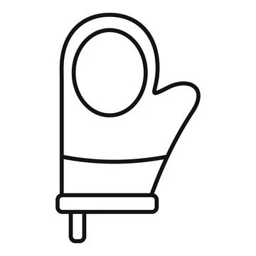 Kitchen glove hanging on hook, ready for cooking and baking Stock Illustration