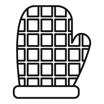 Kitchen glove protecting hand while cooking or baking Stock Illustration