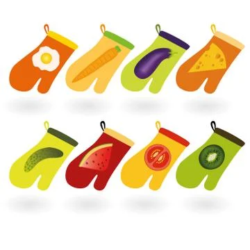 Kitchen gloves Illustrazione stock