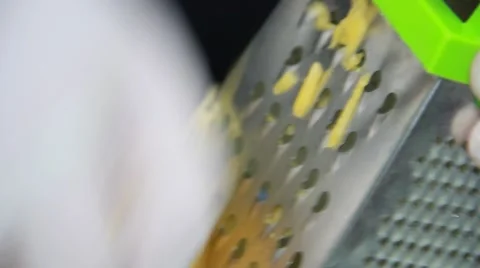 Kitchen grater and vegetables - cooking process 스톡 동영상 48396846