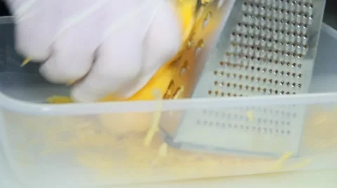 Kitchen grater and vegetables - cooking process 스톡 동영상 48396893