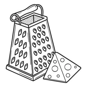 Kitchen Grater Icon Outline Vector Tool Design Stock Illustration
