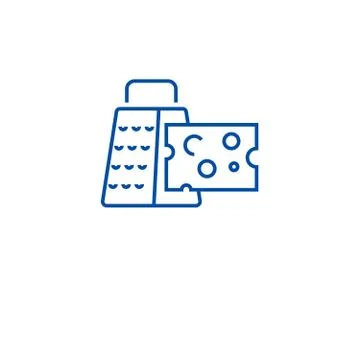 Kitchen grater line icon concept. Kitchen grater flat vector symbol, sign Illustration