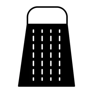 Kitchen grater solid icon. Box grater vector illustration isolated on white Stock Illustration