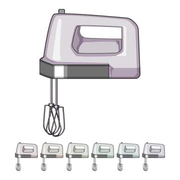 Kitchen hand mixer cartoon vector graphic Stock Illustration