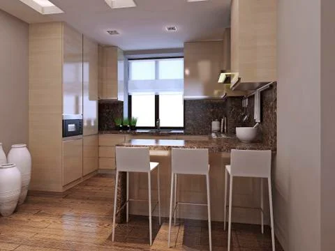 Kitchen high-tech style Stock Illustration