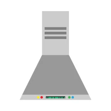 Kitchen hood air extractor filter symbol. Flat icon ventilation isolated whit Illustration