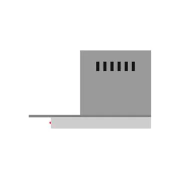 Kitchen hood air extractor filter symbol. Flat icon ventilation isolated whit Stock Illustration