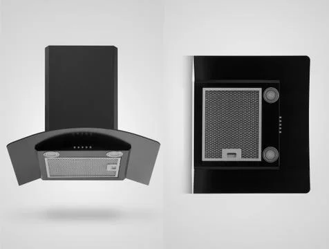 Kitchen hood on a white background Stock Photos
