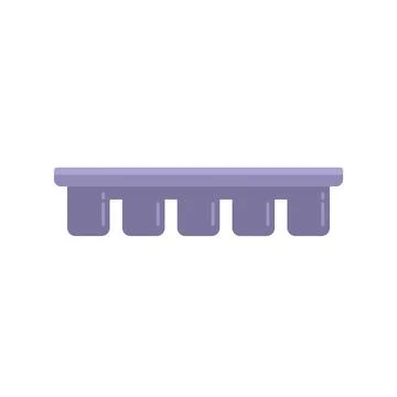 Kitchen ice cube tray icon flat vector. Form container イラスト素材