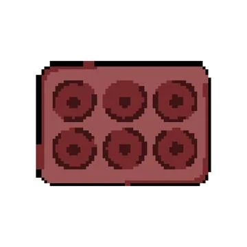 Kitchen ice cube tray pixel art vector illustration Stockillustratie