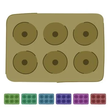 Kitchen ice cube tray vector cartoon graphic Stock Illustration