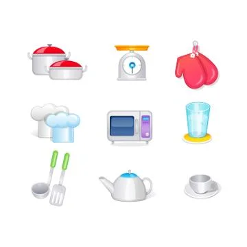 Kitchen icon set collection. 3D icon Vector Illustration design Stock Illustration