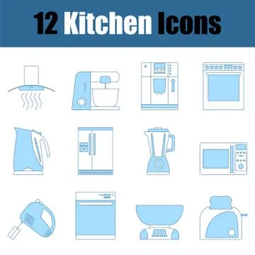 Kitchen Icon Set Stock Illustration
