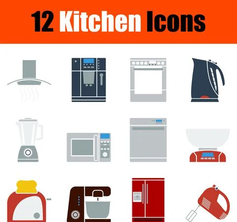 Kitchen Icon Set Stock Illustration