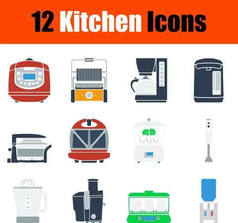 Kitchen Icon Set Stock Illustration