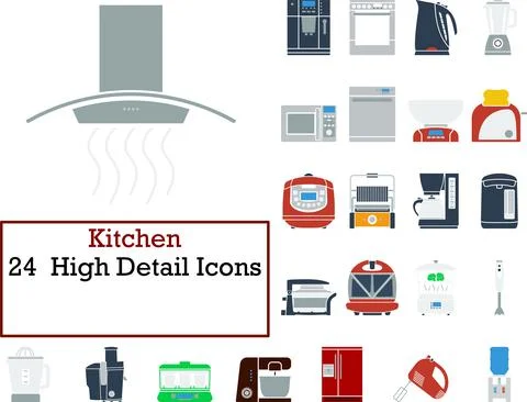 Kitchen Icon Set Stock Illustration
