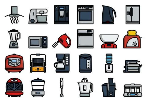 Kitchen Icon Set Stock Illustration