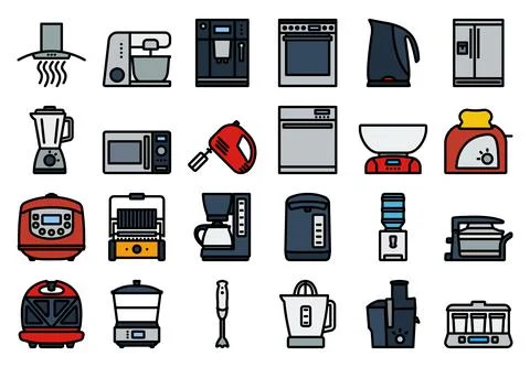 Kitchen Icon Set Stock Illustration