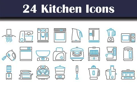 Kitchen Icon Set Stock Illustration