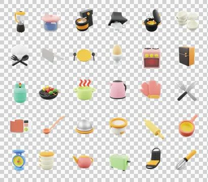 Kitchen Icon Set Stock Illustration