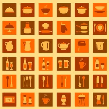 Kitchen icons, Stock Illustration