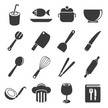 Kitchen icons Stock Illustration