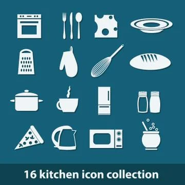 Kitchen icons Stock Illustration
