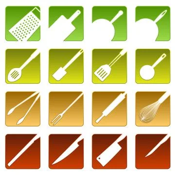 Kitchen icons Stock Illustration