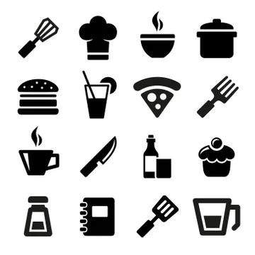 Kitchen icons Stockillustratie