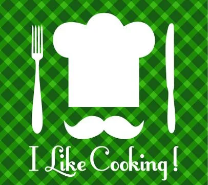 Kitchen icons set of tools in green colors Stock Illustration