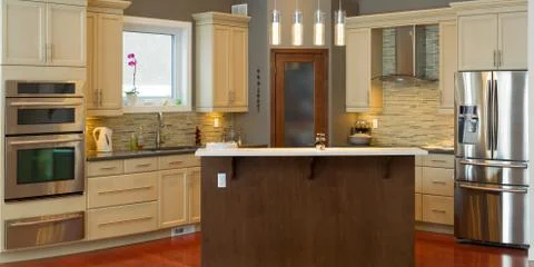 Kitchen interior design Stock Photos