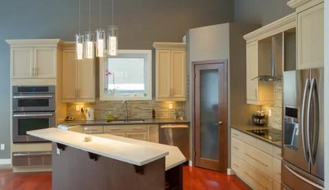 Kitchen interior design Stock Photos