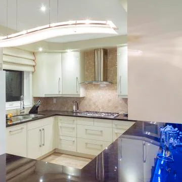 Kitchen interior design Stock Photos