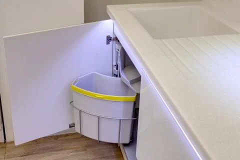 A kitchen interior with drawers Stock Photos
