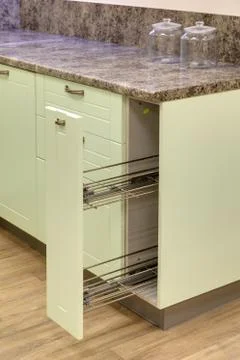 A kitchen interior with drawers Stock Photos