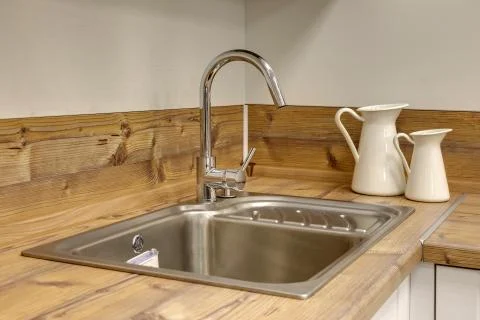 A kitchen interior with drawers Stock Photos